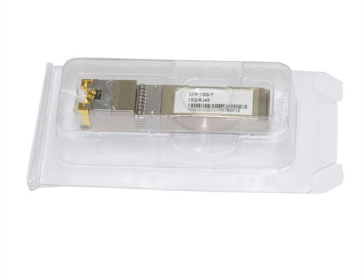 10Gbase-T RJ45 Fiber To Ethernet Transceiver 30m Lead Free