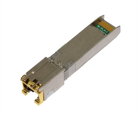 10Gbase-T RJ45 Fiber To Ethernet Transceiver 30m Lead Free