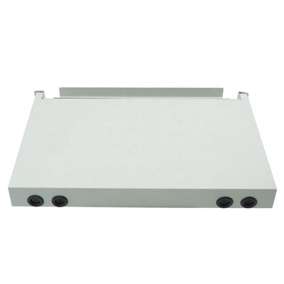 FTTB 12 Port 2 SC Rack Mount Fiber Enclosure 1U With Adapters