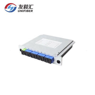 SC APC FTTH Cassette PLC Optic Splitter 1x8 G657A1 Fiber