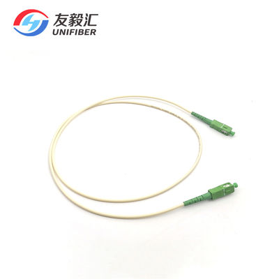 SC APC G657A1 Fiber Optic Patch Cable Ivory White For FTTX