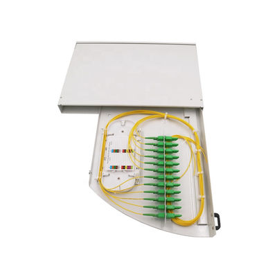 1U E2000 APC Rotary Fiber Optic Patch Panel 12 Ports SC LC