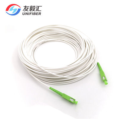 G657B3 SC APC FTTH Patch Cord Single Mode LSZH White Jacket