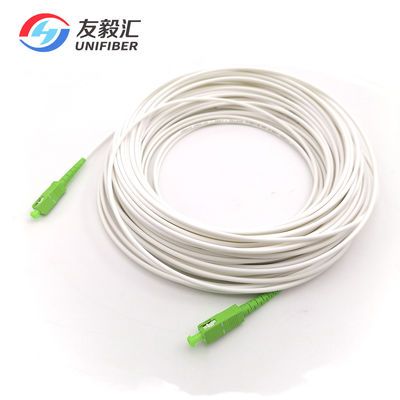 G657B3 SC APC FTTH Patch Cord Single Mode LSZH White Jacket