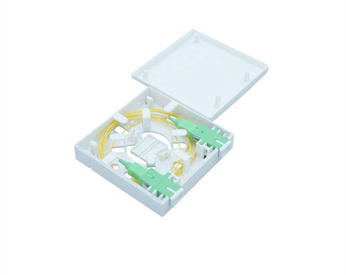 2 Ports Fire Resistant FTTH Termination Box Wall Outlet SC APC