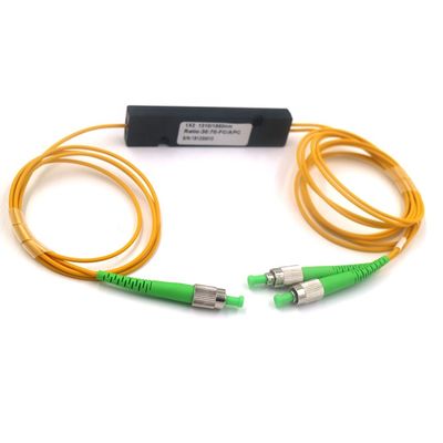 1310 1550nm ABS 1x2 FBT Fiber Optic Coupler 50/50 FC APC Fiber Plc Splitter