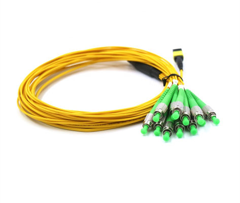 OFNR 12F MPO MTP Patch Cord FC APC Breakout Trunk Cable For Data Center