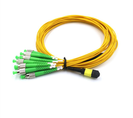 OFNR 12F MPO MTP Patch Cord FC APC Breakout Trunk Cable For Data Center