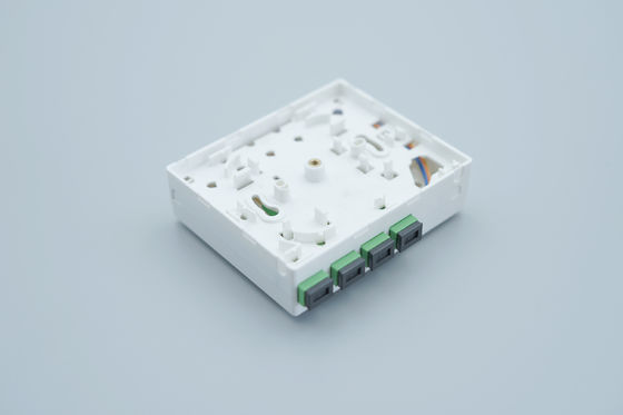 Ftth 4 Ports SC APC Fiber Optic Wall Plate Outlet 40mm Radius