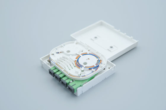 Ftth 4 Ports SC APC Fiber Optic Wall Plate Outlet 40mm Radius