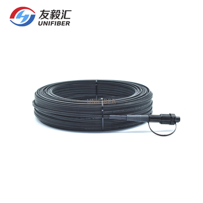 Pre Connectorized Fiber Optic Drop Cable SC APC To SC APC 150m