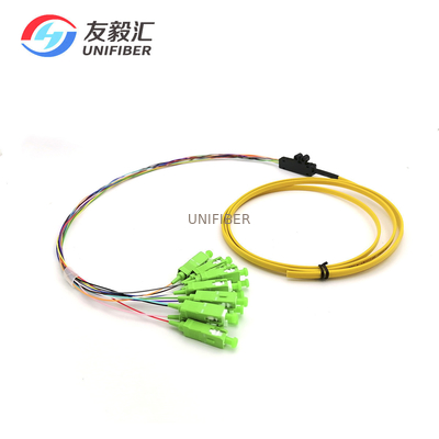 G657A2 LSZH 12C Ribbon Fiber Optic Pigtail 1.5m SC APC Drop Cable Pigtails