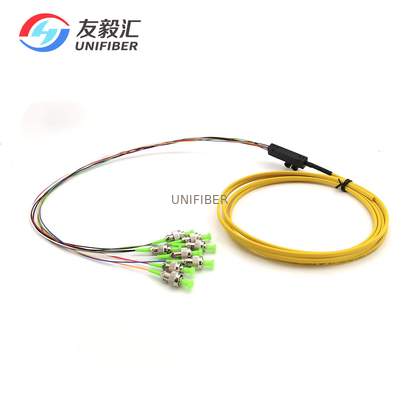 Ribbon Fanout Fiber Optic Pigtail FC APC G657A2 Single Mode 8 12 Strands