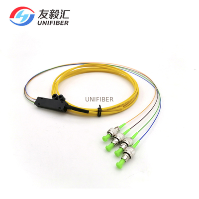 Ribbon Fanout Fiber Optic Pigtail FC APC G657A2 Single Mode 8 12 Strands