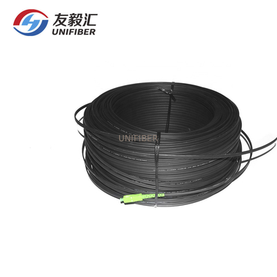 Pre Connectorized Ftth Drop Cable LSZH 150m G657A2 SC APC To SC APC