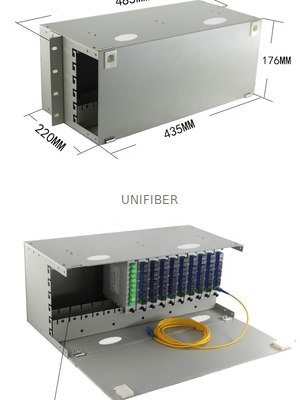 1x4 1x8 PLC Fiber Optical Splitter 16 Slots Rack Mount Chassis CATV