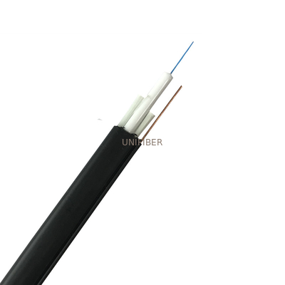 Toneable Dielectric Aerial Fiber Drop Cable FTTP  With 24AWG Copper Wire