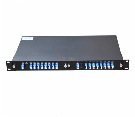 16CH DWDM Mux Demux C35-C50 LC UPC 2 Slot LGX Cassettes Rack Mount