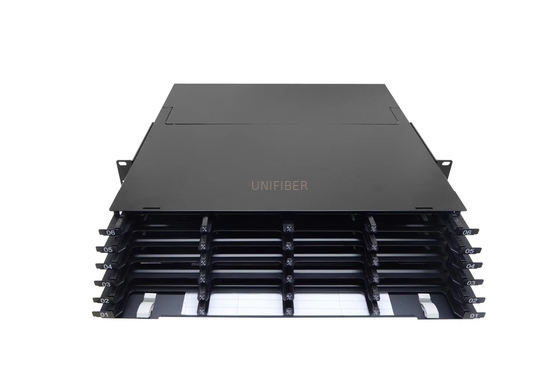 MTP LC Fiber Patch Panel Laminated Steel With 12x12F MPO