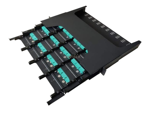 MTP LC Fiber Patch Panel Laminated Steel With 12x12F MPO