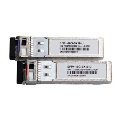 10G BIDI SFP+ Optical Transceiver Single Fiber LC Connector 1270nm 1330nm