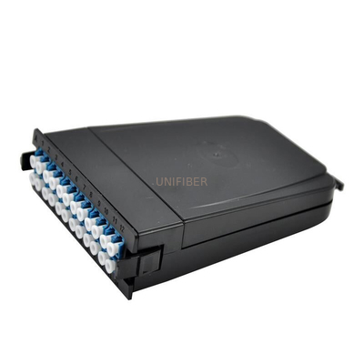 High Density MPO 1U Fiber Patch Panel 96 Port Rack Mount 4 Cassette Modules