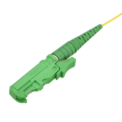 G657A2 E2000 APC Fiber Optic Pigtail LSZH Jacket Spring Loaded Shutter