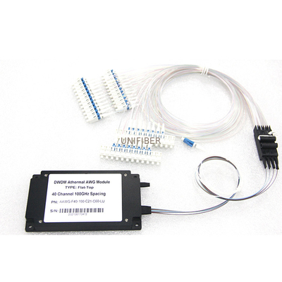 40CH 48CH 100G AAWG Athermal AWG Module DWDM Mux Demux Flat Top Gaussian