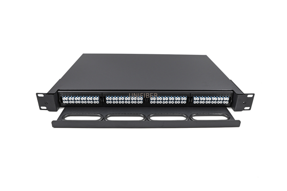 1U 96 Core Duplex LC Rack Mount Patch Panel Sliding Fiber With 2 Splice Trays