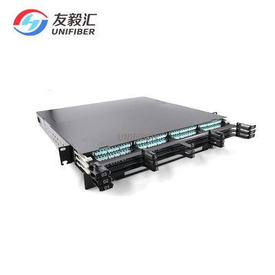 Data Center 1U 144 Core MPO Fiber Patch Panel 12x12F Cassette Modules