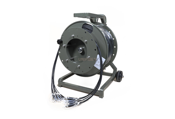 Outdoor Military Armored Patch Cord Assembly 200-500m With Portable Reel