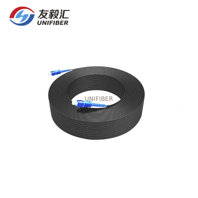 Simplex Outdoor G657A1 100m 200m FTTH Fiber Drop Cable Patch Cord SC/UPC SC/APC