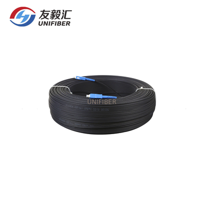 Simplex Outdoor G657A1 100m 200m FTTH Fiber Drop Cable Patch Cord SC/UPC SC/APC