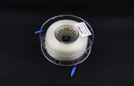 FTTH Transparent Fiber Optic Patch Cord Adhesive Invisible SC / UPC SC / APC