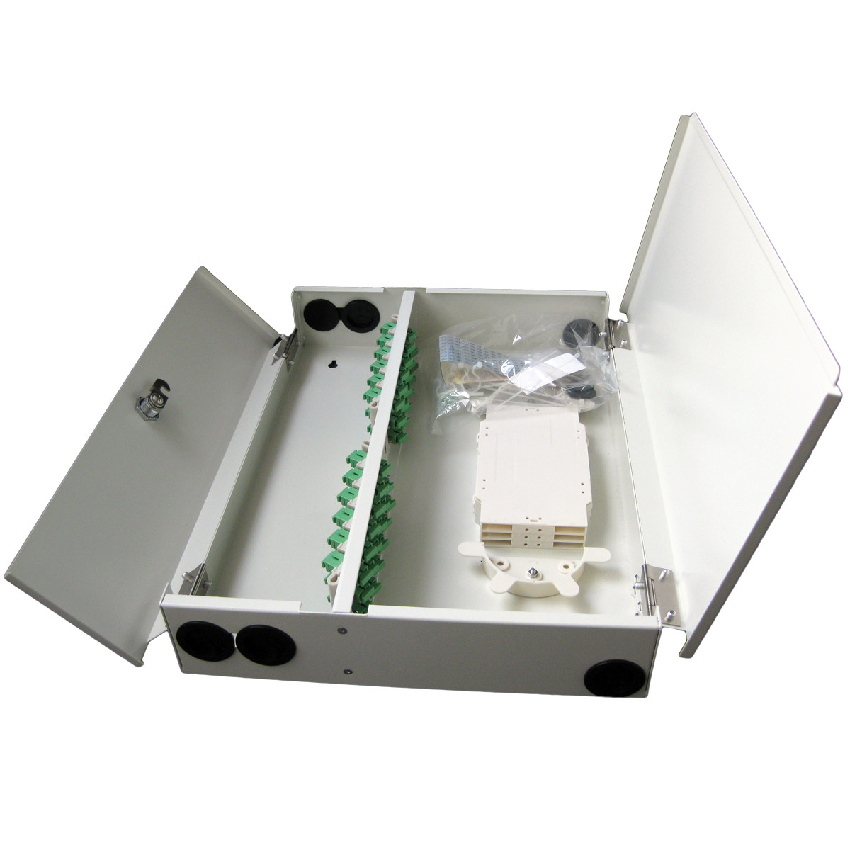 Indoor Sc Apc Wall Mounted Fiber Enclosure 12 24 36 48 Ports