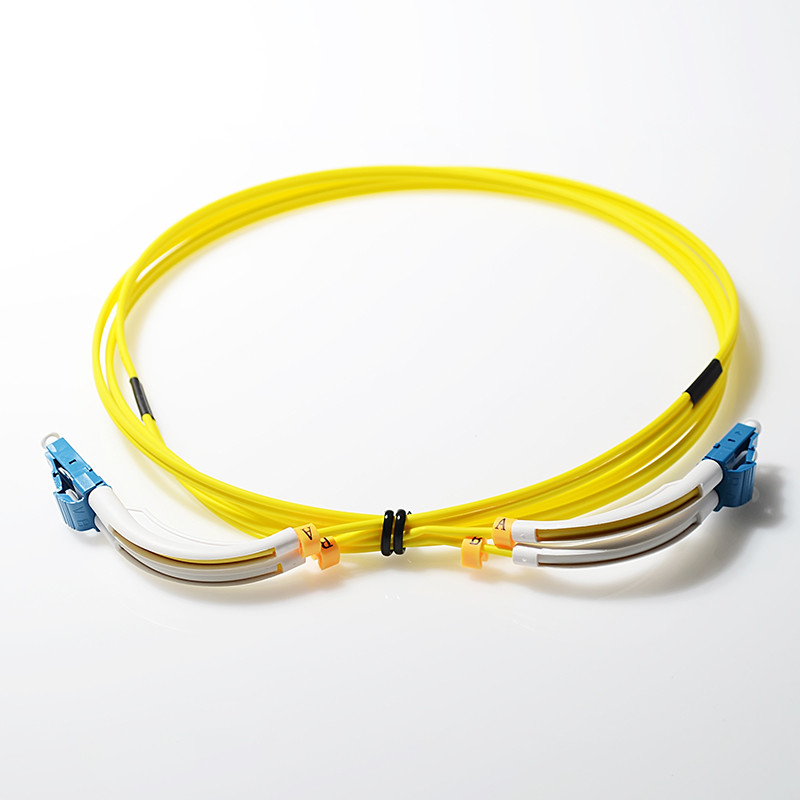 90 Degree Angle Boot Fiber Optic Patch Cable OS2 9/125um High Density ...