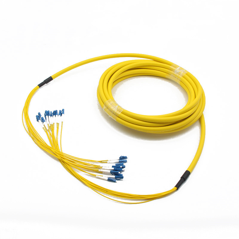 Multifiber Fiber Optic Breakout Cable 12 Core LC/UPC To LC/UPC For ...