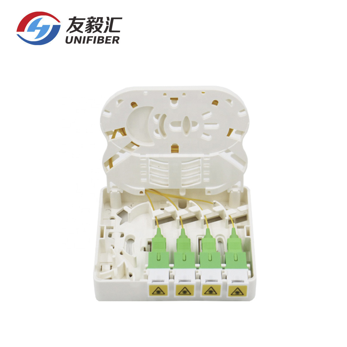SC APC Wall Mount 4 Port FTTH Fiber Termination Cabinet
